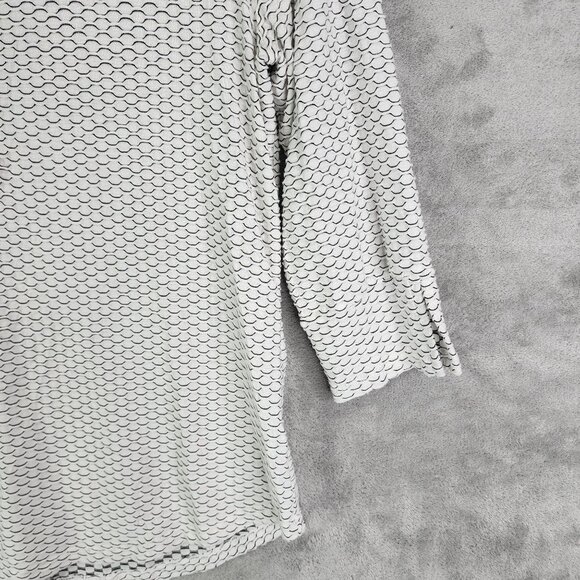 Women's Dana Buchman Top BlouseV Neck 3/4 Sleeve Geometric Pattern Size XL - Picture 4 of 11